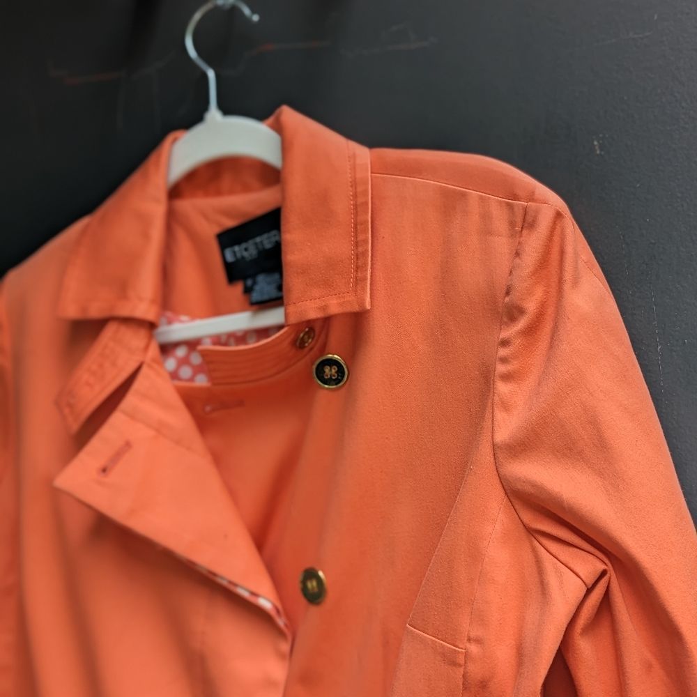 Etcetera Bell Sleeve Trenchcoat Peachy Coral - Picture 7 of 13
